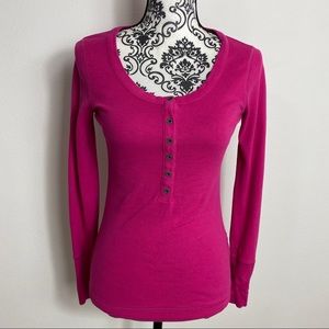 Cutter & Buck Thermal Style Base Layer Half Button Fitter Long Sleeve Blouse XS